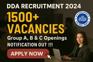 DDA Recruitment 2025 – Apply Online for 1,732 Posts (Group A, B & C)