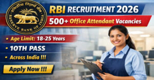 RBI Office Attendant Recruitment 2026