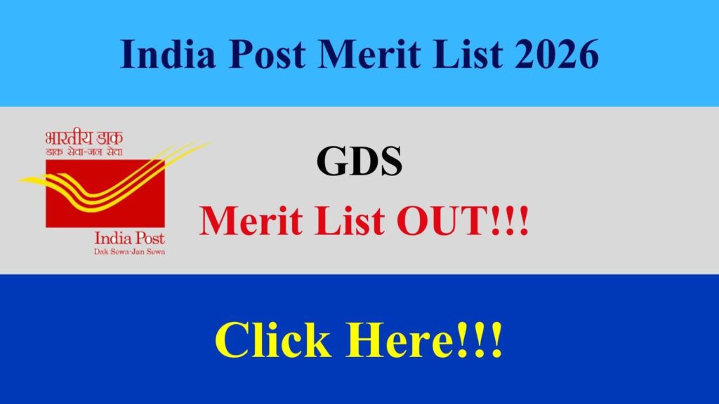India Post GDS 1st Merit List 2026 OUT – Download Selection List PDF