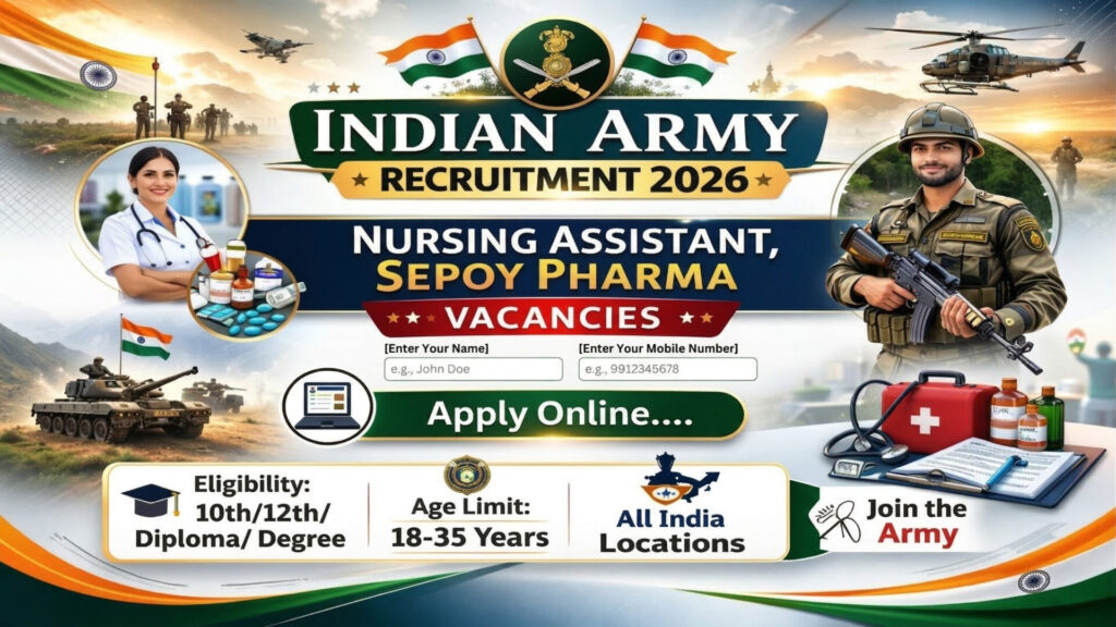 Indian Army Nursing Assistant Recruitment 2026