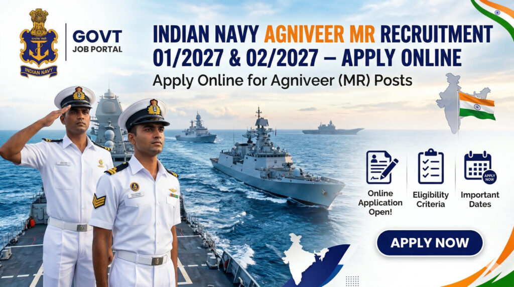 Indian Navy Agniveer MR Recruitment 2026 Apply Online – Check Eligibility & Dates