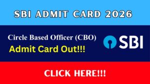 SBI CBO Admit Card 2026