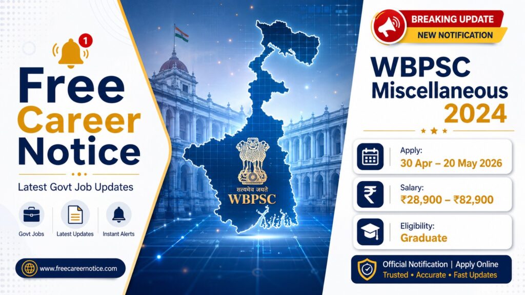 WBPSC Miscellaneous Services Recruitment 2026